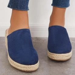 Mollyshoe Espadrilles Mule Wedges Slip On Backless Sandals