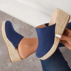 Mollyshoe Espadrilles Mule Wedges Slip On Backless Sandals