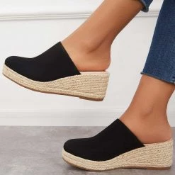 Mollyshoe Espadrilles Mule Wedges Slip On Backless Sandals