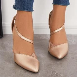 Mollyshoe Pointed Toe Stiletto High Heels Ankle Strap Dress Pumps