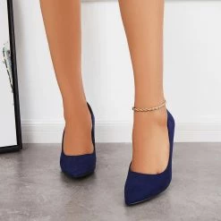 Mollyshoe Pointed Toe Plain Stiletto High Heels Office Dress Pumps