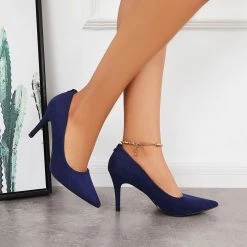 Mollyshoe Pointed Toe Plain Stiletto High Heels Office Dress Pumps