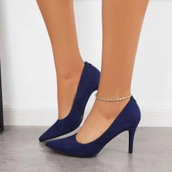Mollyshoe Pointed Toe Plain Stiletto High Heels Office Dress Pumps