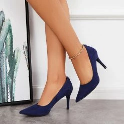 Mollyshoe Pointed Toe Plain Stiletto High Heels Office Dress Pumps