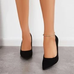 Mollyshoe Pointed Toe Plain Stiletto High Heels Office Dress Pumps