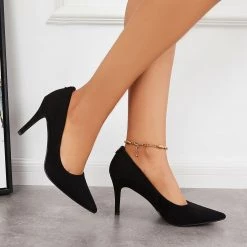 Mollyshoe Pointed Toe Plain Stiletto High Heels Office Dress Pumps