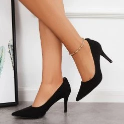 Mollyshoe Pointed Toe Plain Stiletto High Heels Office Dress Pumps