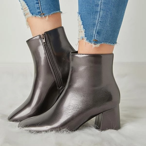 Mollyshoe Women's Winter Warm Patent Leather Shiny Pointed Boots 13 Mollyshoe Women's Winter Warm Patent Leather Shiny Pointed Boots