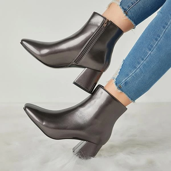 Mollyshoe Women's Winter Warm Patent Leather Shiny Pointed Boots 14 Mollyshoe Women's Winter Warm Patent Leather Shiny Pointed Boots