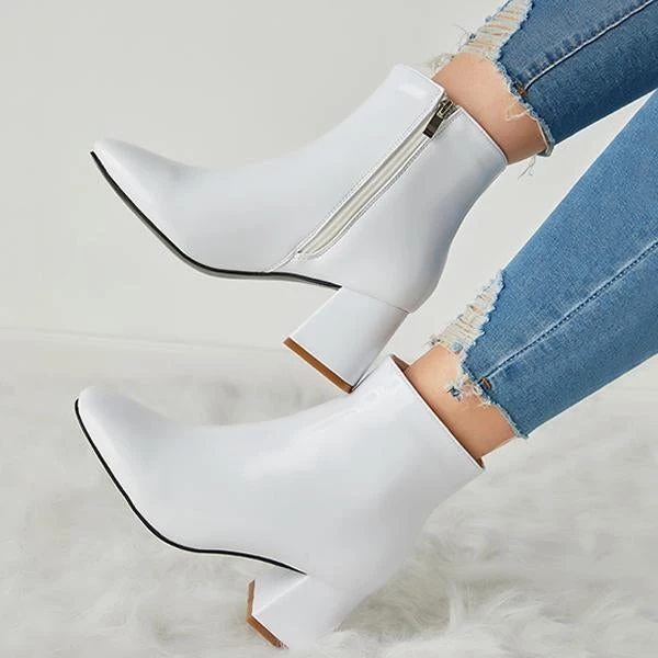 Mollyshoe Women's Winter Warm Patent Leather Shiny Pointed Boots 17 Mollyshoe Women's Winter Warm Patent Leather Shiny Pointed Boots