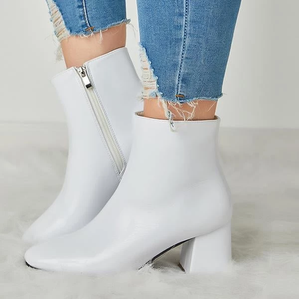 Mollyshoe Women's Winter Warm Patent Leather Shiny Pointed Boots 18 Mollyshoe Women's Winter Warm Patent Leather Shiny Pointed Boots