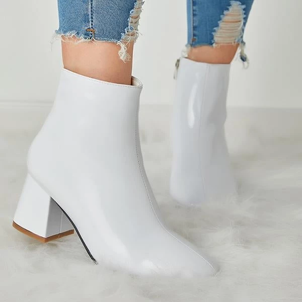 Mollyshoe Women's Winter Warm Patent Leather Shiny Pointed Boots 16 Mollyshoe Women's Winter Warm Patent Leather Shiny Pointed Boots