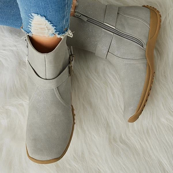 Mollyshoe Women's Winter Warm Zipper Flat Snow Boots 11 Mollyshoe Women's Winter Warm Zipper Flat Snow Boots