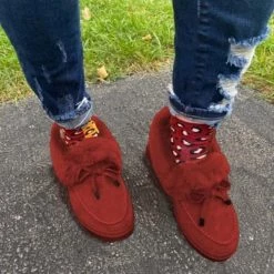 Mollyshoe Women Comfy Warm Faux Fur Moccasin