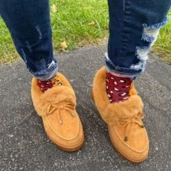 Mollyshoe Women Comfy Warm Faux Fur Moccasin