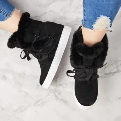 Mollyshoe Women's Winter Warm Wedge Heel Suede Boots 22 Mollyshoe Women's Winter Warm Wedge Heel Suede Boots