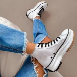 Sneakers Mollyshoe Non-Slip Sole High Top Lace Up Boots 8 Sneakers Mollyshoe Non-Slip Sole High Top Lace Up Boots