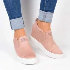 Mollyshoe Letter Slip On Wedge Sneakers 12 Mollyshoe Letter Slip On Wedge Sneakers