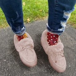 Mollyshoe Women Comfy Warm Faux Fur Moccasin