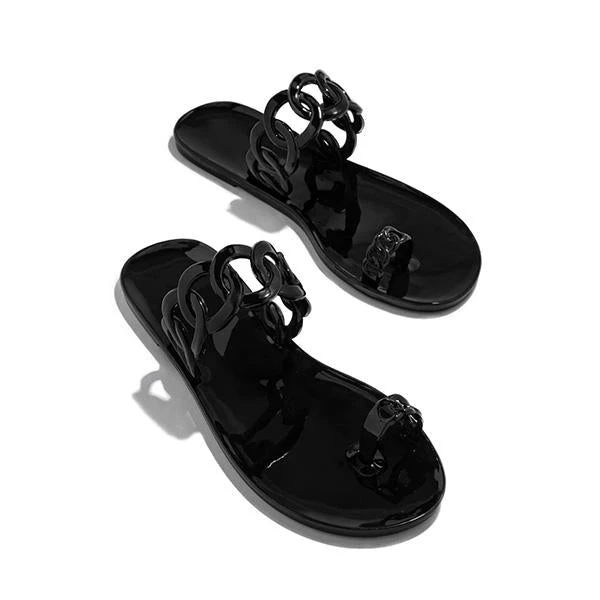Mollyshoe Casual Toe Loop Detailing Jelly Slippers 9 Mollyshoe Casual Toe Loop Detailing Jelly Slippers