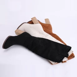 Mollyshoe Distressed Faux Suede Long Boots