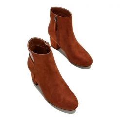 Mollyshoe Women's Chunky Heel Artificial Suede Ankle Booties 20 Mollyshoe Women's Chunky Heel Artificial Suede Ankle Booties