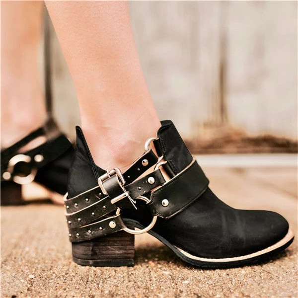 Mollyshoe Cyberpunk-Style Buckle Ankle Boots 3 Mollyshoe Cyberpunk-Style Buckle Ankle Boots
