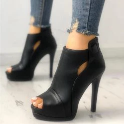 Mollyshoe Fashion Peep Toe Cutout Thin Heels Sandals