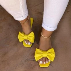 Weekly Best Seller Mollyshoe Bow Slip On Flat Sandals
