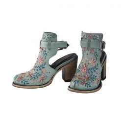 Mollyshoe Floral Halfsie Booties Heels