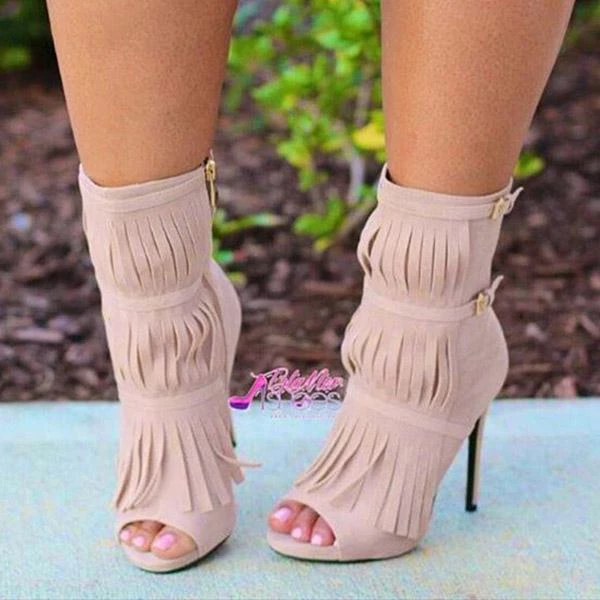 Mollyshoe Tassel Zipper Fashion High Heels 3 Mollyshoe Tassel Zipper Fashion High Heels