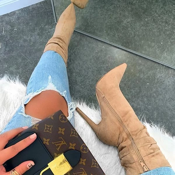 Mollyshoe Side Zipper High Heel Boots 4 Mollyshoe Side Zipper High Heel Boots