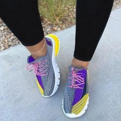 Mollyshoe Lace-up Knit Comfortable Sneakers