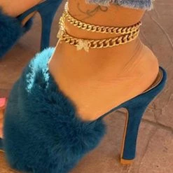Heels Mollyshoe Suede Fashion Fur High Heel Sandals 13 Heels Mollyshoe Suede Fashion Fur High Heel Sandals