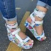 Mollyshoe Pattern Graffiti Trend Fashion Sandals