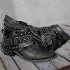 Mollyshoe Stylish Buckle Rivet Boots