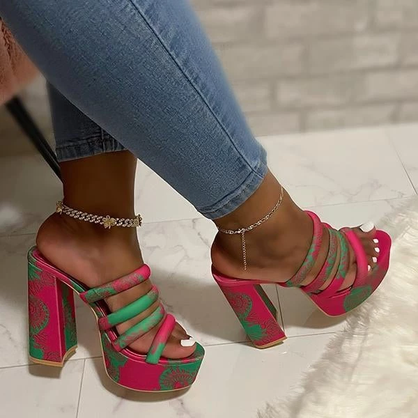 Mollyshoe Women Fashion High Heel Slippers Heels 3 Mollyshoe Women Fashion High Heel Slippers Heels