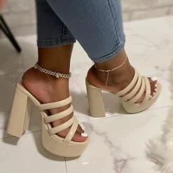 Mollyshoe Women Fashion High Heel Slippers Heels 10 Mollyshoe Women Fashion High Heel Slippers Heels