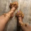 Mollyshoe Summer Short Tassel Strap Sandals