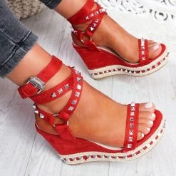 Mollyshoe Daily Numy Wedge Rock Studs Sandals Weekly Best Seller