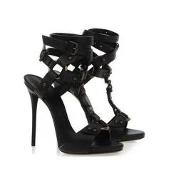 Mollyshoe Gladiator Split Leather Ankle Strap High Heels Weekly Best Seller