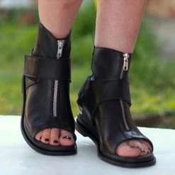 Sandals Mollyshoe Women Genuine Leather Summer Boots