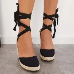 Mollyshoe Lace Up Espadrille Wedges Platform Heel Singback Sandals Heels 19 Mollyshoe Lace Up Espadrille Wedges Platform Heel Singback Sandals Heels