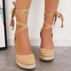 Mollyshoe Lace Up Espadrille Wedges Platform Heel Singback Sandals Heels 23 Mollyshoe Lace Up Espadrille Wedges Platform Heel Singback Sandals Heels