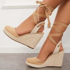 Mollyshoe Lace Up Espadrille Wedges Platform Heel Singback Sandals Heels 25 Mollyshoe Lace Up Espadrille Wedges Platform Heel Singback Sandals Heels
