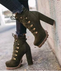 Boots Mollyshoe Chunky Stacked Heel Booties