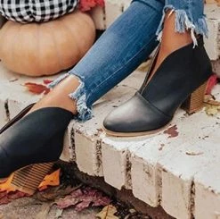 Mollyshoe Fashion Faux Leather Slip-On Boots