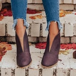 Mollyshoe Fashion Faux Leather Slip-On Boots