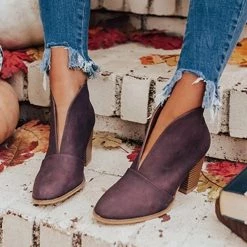 Mollyshoe Fashion Faux Leather Slip-On Boots