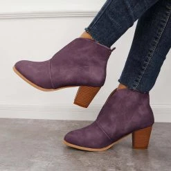 Mollyshoe Retro Western V Cut Ankle Boots